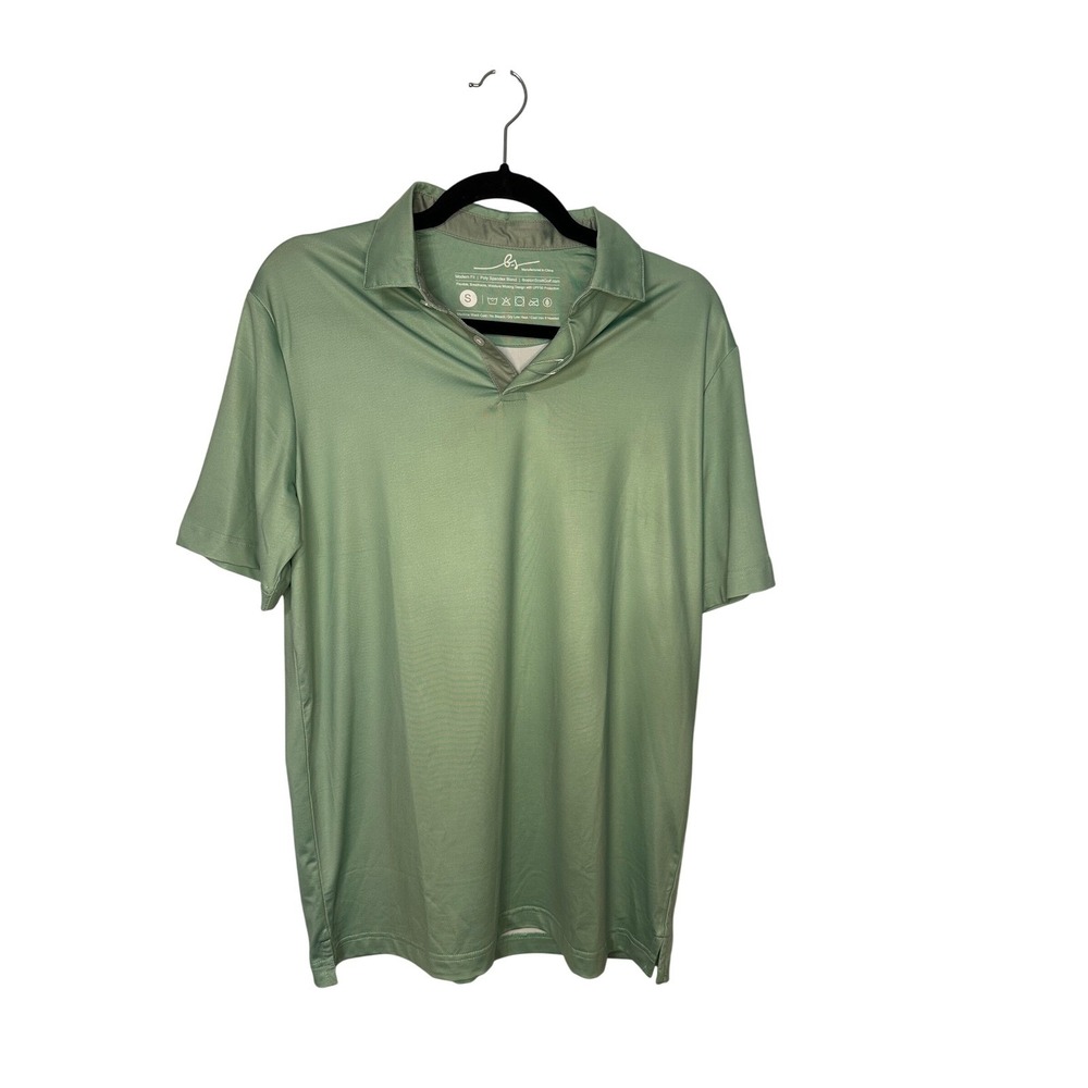 Boston Scott Golf Links Collection Neo Mint‎ Modern Fit Polo Shirt Mens Small